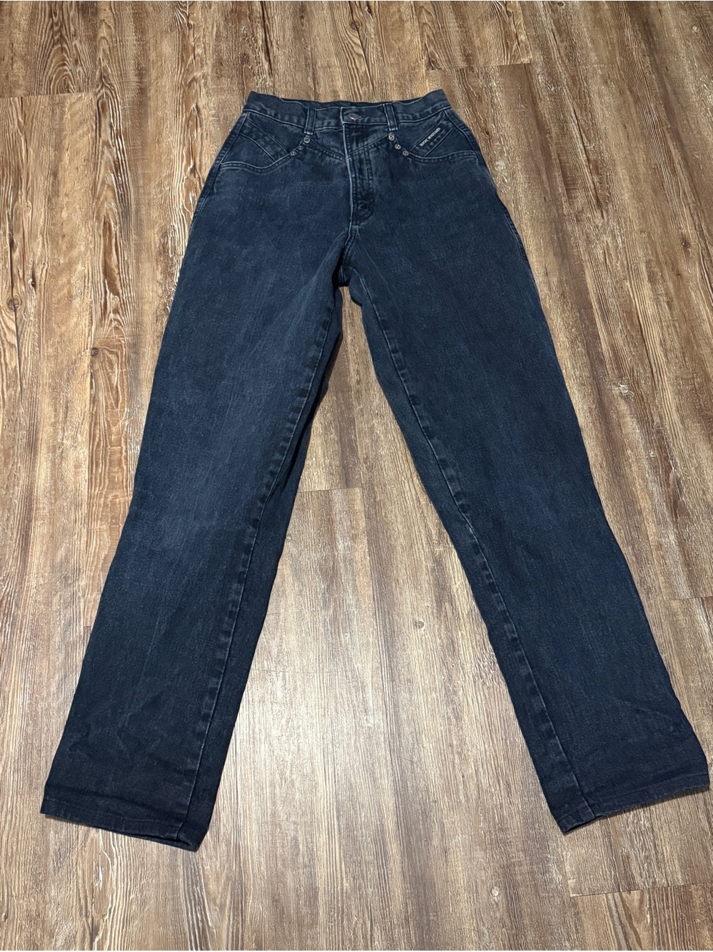 Vintage Rocky Mountain Straight Leg Jeans Women's 7/28 High Rise Dark Wash Denim